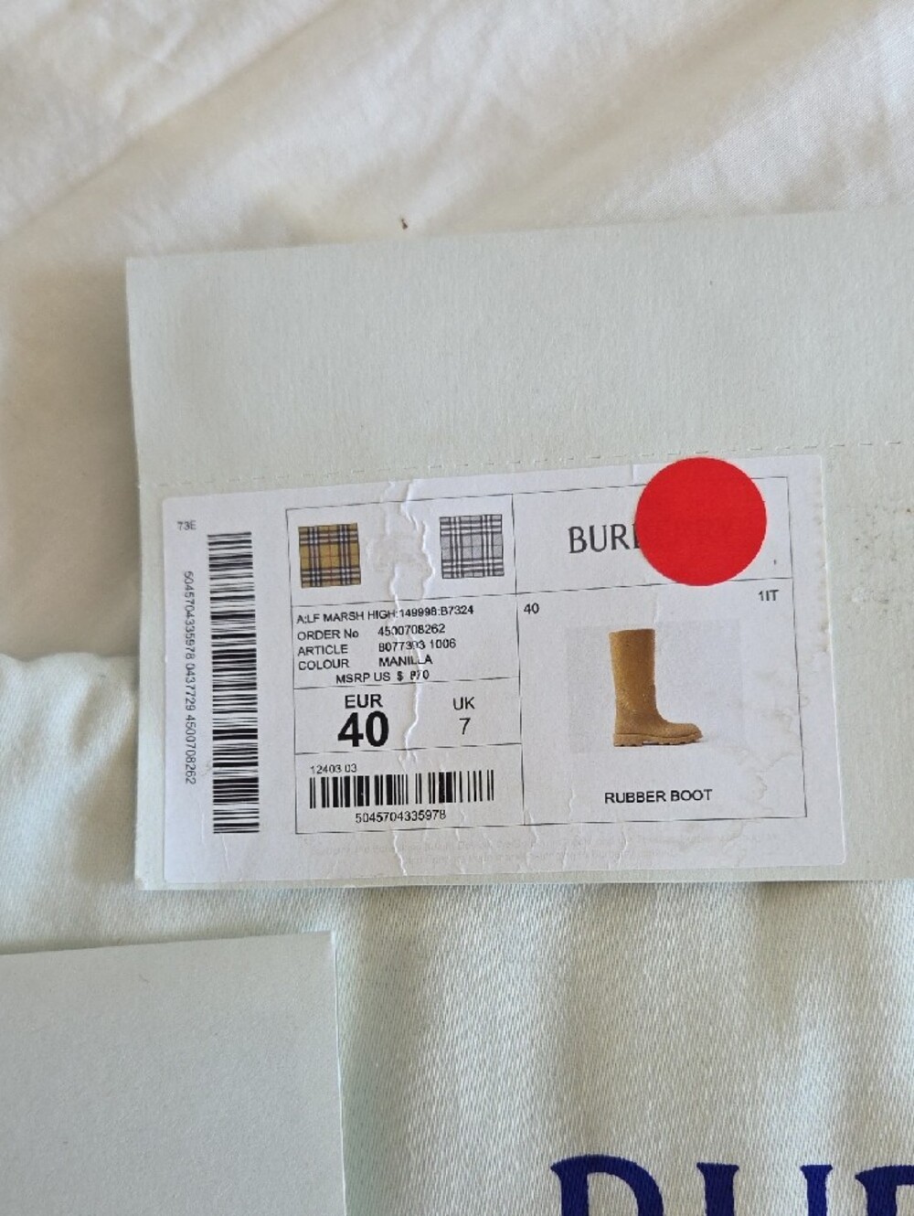 Burberry Marsh Manilla Rain Boots - Picture 6 of 7
